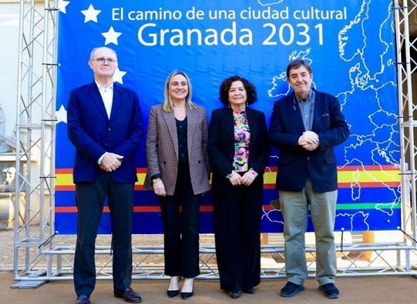 De izquierda a derecha, David Jiménez-Blanco, Marifrán Carazo, Pilar Aranda y Luis García Montero.