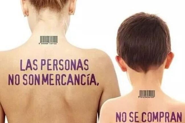 Imagen del carten conmemorativo del Día Internacional contra la Explotación Sexual y el Tráfico de Mujeres, Niñas y Niños.