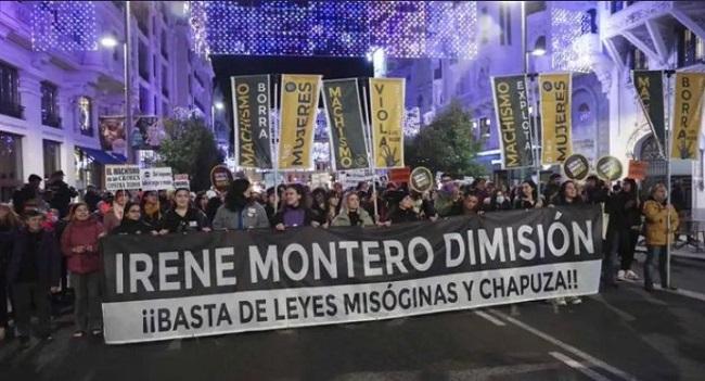 Imagen de una pancarta en la manifestación de Madrid.