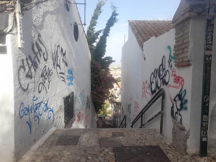 Pintadas en el corazón del Albaicín.