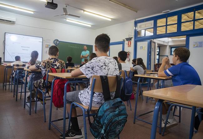 Imagen de archivo de un aula en un centro educativo andaluz. 