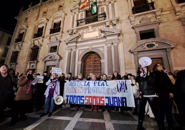 Última concentración de apoyo a Juana Rivas, el pasado martes.