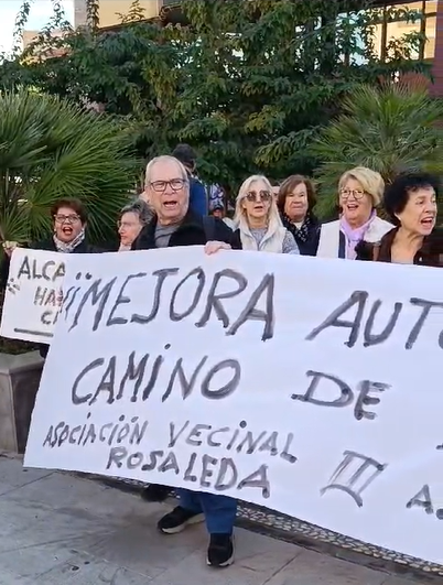 Detalle de la protesta.