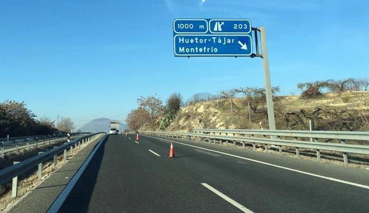 A92, a la altura de Hutétor Tájar, en una imagen de archivo.