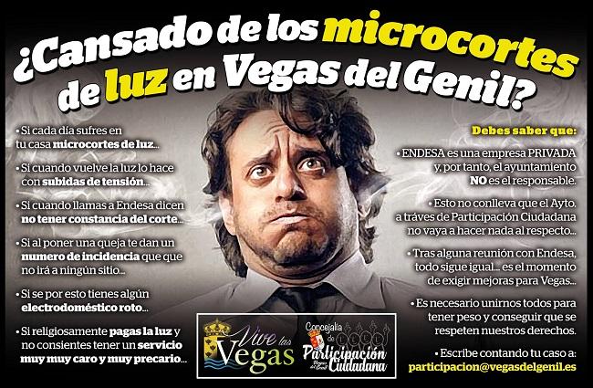 Cartel de la campaña para recopilar información sobre los microcortes de luz.