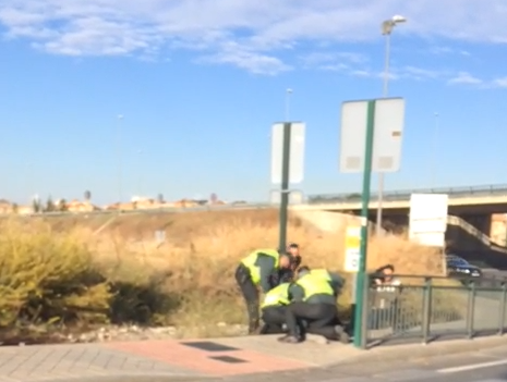 Imagen de la detención del presunto asesino.