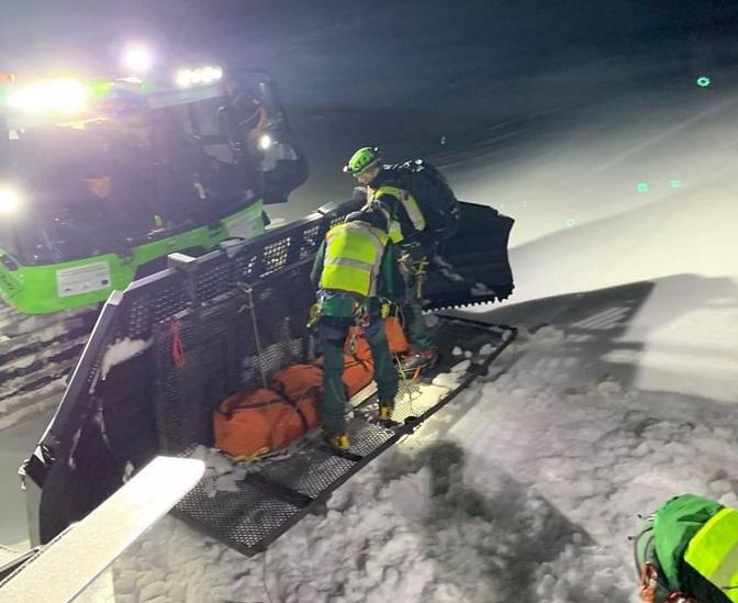 Rescate del alpinista fallecido este domingo.