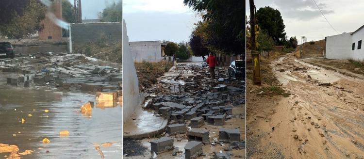 Imágenes de los estragos de la tormenta en Guadahortuna.