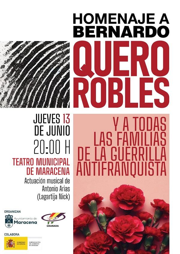 Cartel del homenaje a las familias de la resistencia antifranquista.