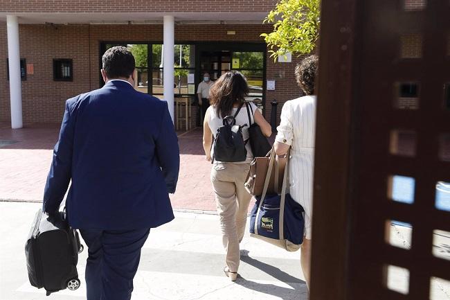 Imagen de la entrada de Juana Rivas, el pasado 11 de junio, en el CIS Matilde Cantos.