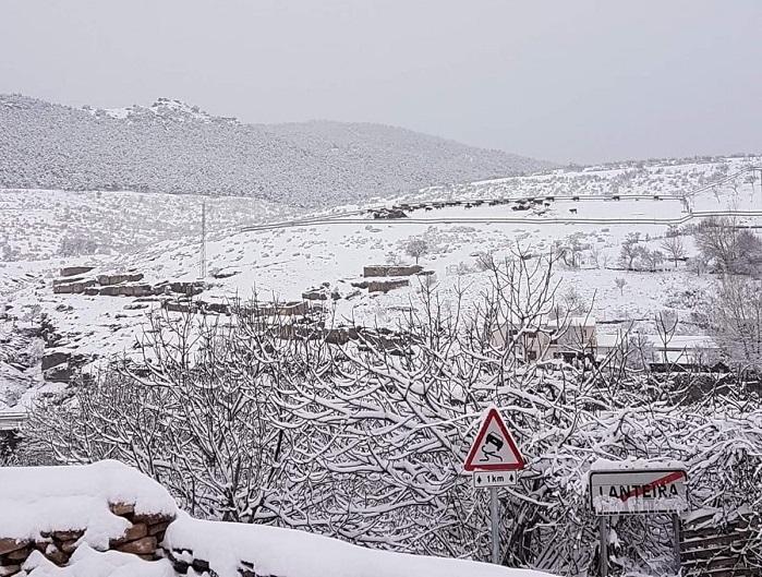 Foto de archivo, de enero de 2020, de la nevada caída en Lanteira.