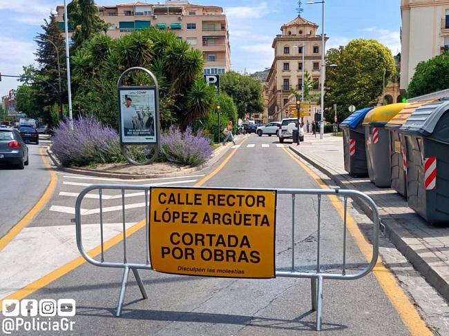 La calle López Argüeta, cortada desde este lunes.