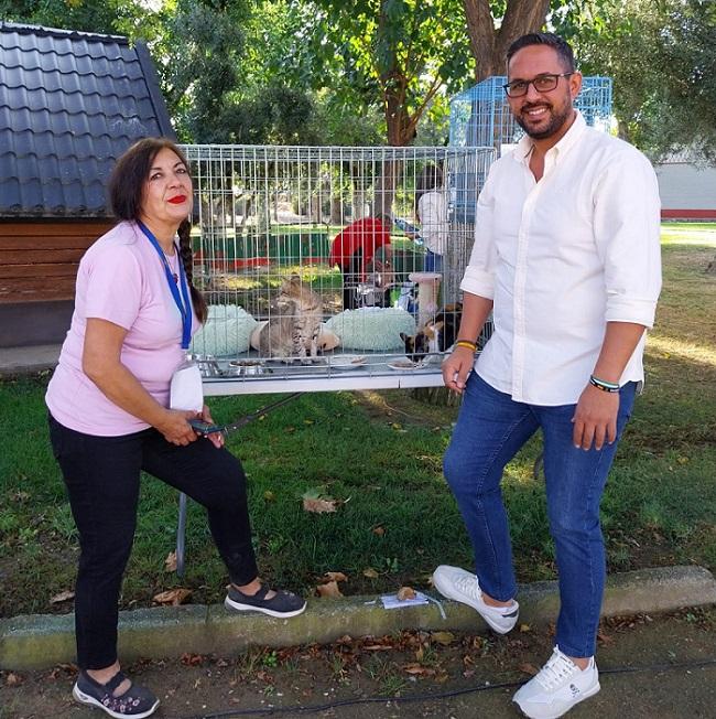 Antonio Mancilla en su visita a la feria. 