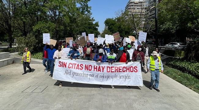 Cabecera de la marcha. 