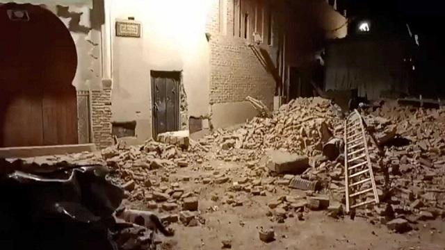 Efectos del terremoto de Marruecos registrado el viernes por la noche. 