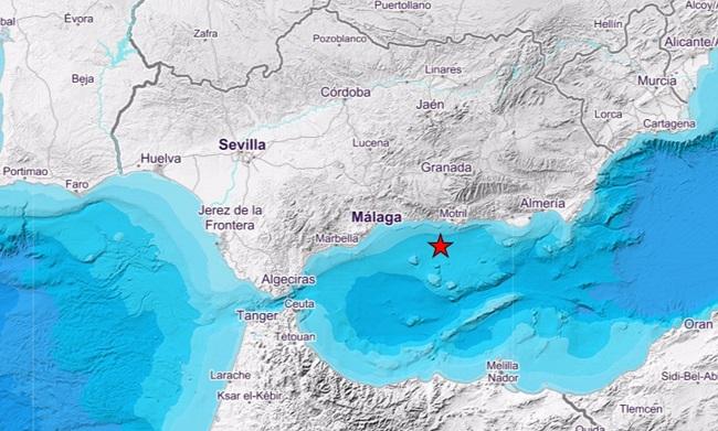 Captura de pantalla de la imagen del IGN sobre el terremoto.