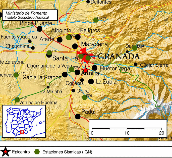 Localización del terremoto.