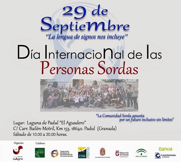 Cartel del Día de las Personas Sordas. 