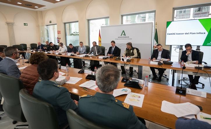 Reunión del Comité Asesor del Plan Infoca en Granada. 