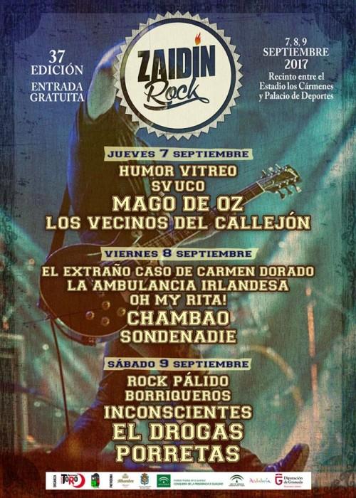 Cartel del Zaidín Rock de este año.