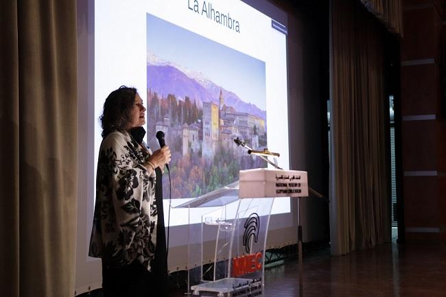 María José Domene, en su exposición en las jornadas de El Cairo.