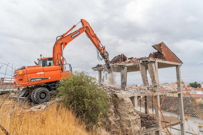 Trabajos de demolición.