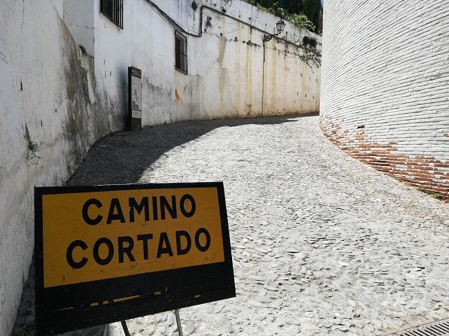 Imagen del corte de la Cuesta del Rey Chico el pasado año.