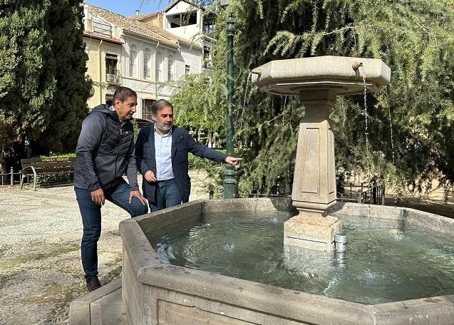 La fuente del Campo del Príncipe, ya restaurada. 