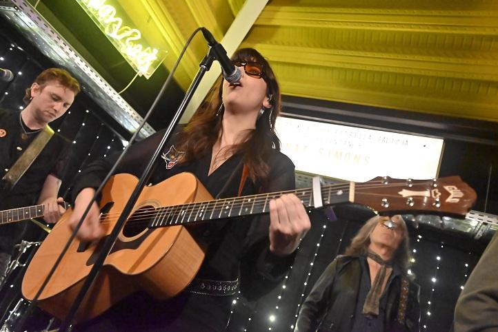 Nat Simons, en el escenario del Lemon Rock.