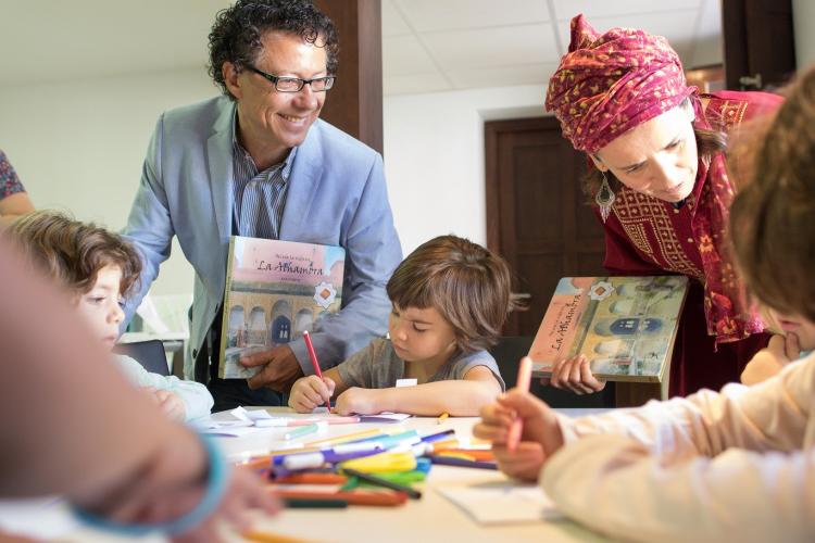 Reynaldo Fernández y Ana Campos durante el taller.