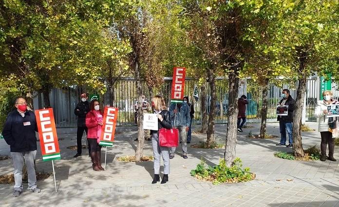 Concentración, este jueves, a las puertas del Distrito Metropolitano.