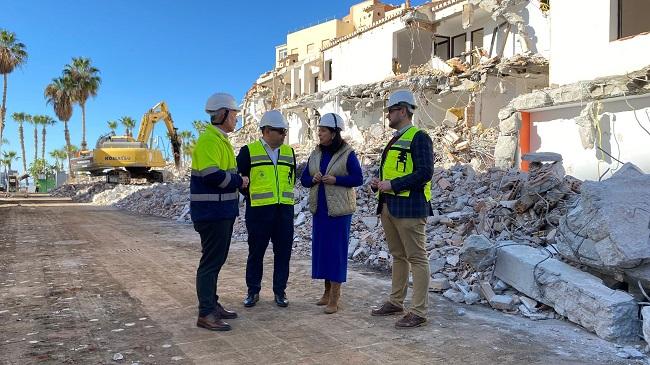 Visita a los trabajos de demolición. 