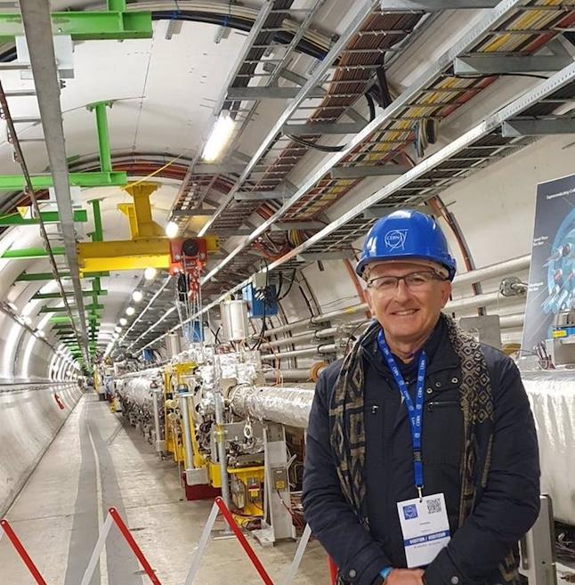 El vicerrector de Investigación y Transferencia de la UGR, Enrique Herrera, en una imagen de archivo en las instalaciones del CERN, en Suiza.