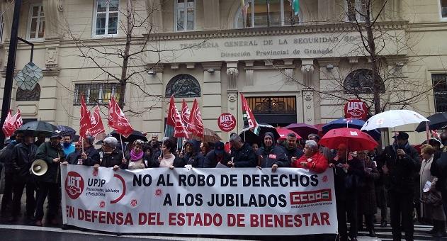 Concentración en Gran Vía. 