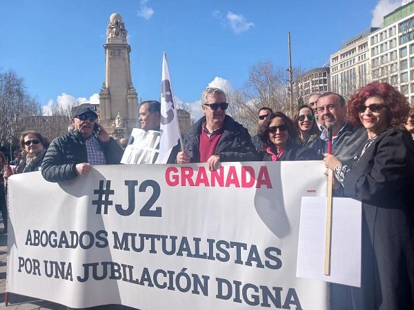 Representación granadina en la manifestación.