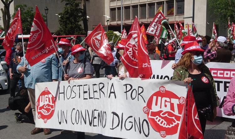 Representación de UGT en una imagen de archivo de una manifestación del 1 de mayo.