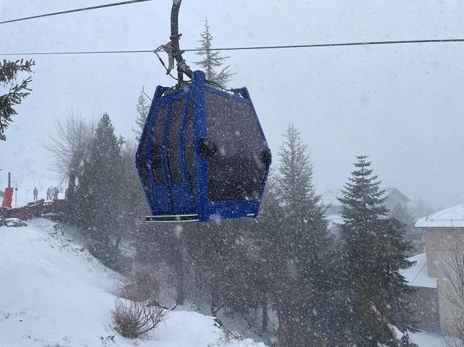 Nieva en la estación, en todas las cotas, desde las 10.00 horas.