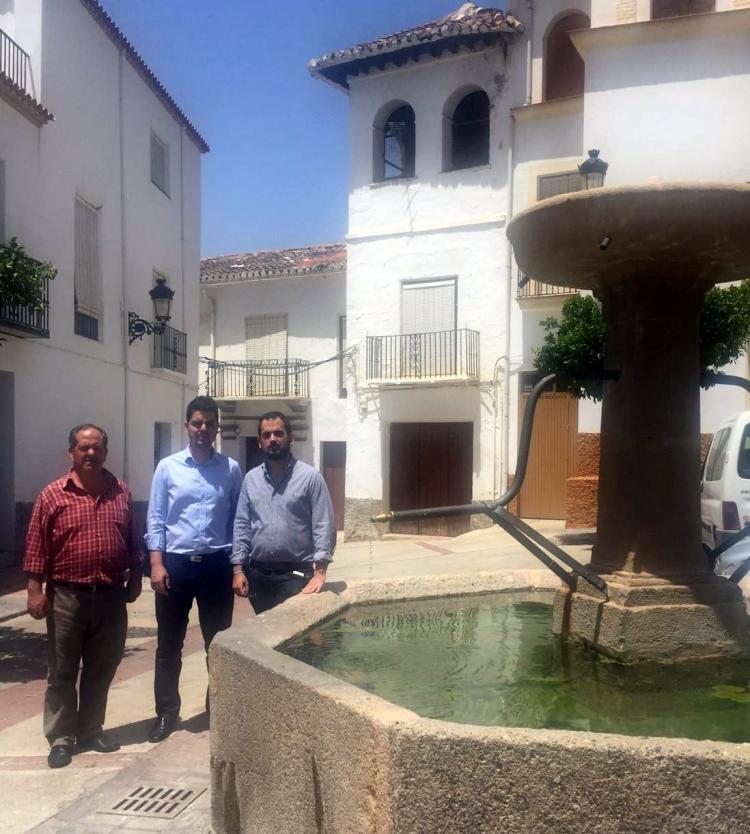 Los representantes institucionales, en Ugíjar.