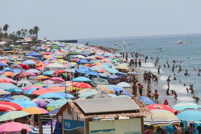 Aspecto de las playas este domingo.