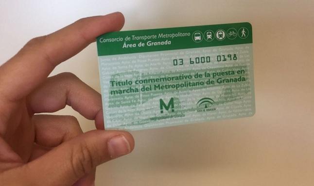 Tarjeta expedida ante la entrada en funcionamiento del Metro.