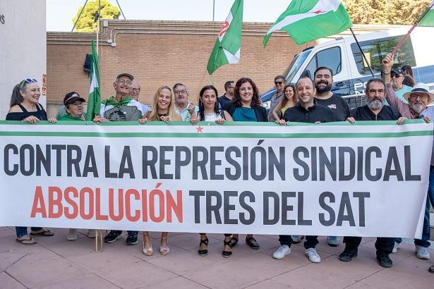 Una de las protestas por el juicio a los sindicalistas. 