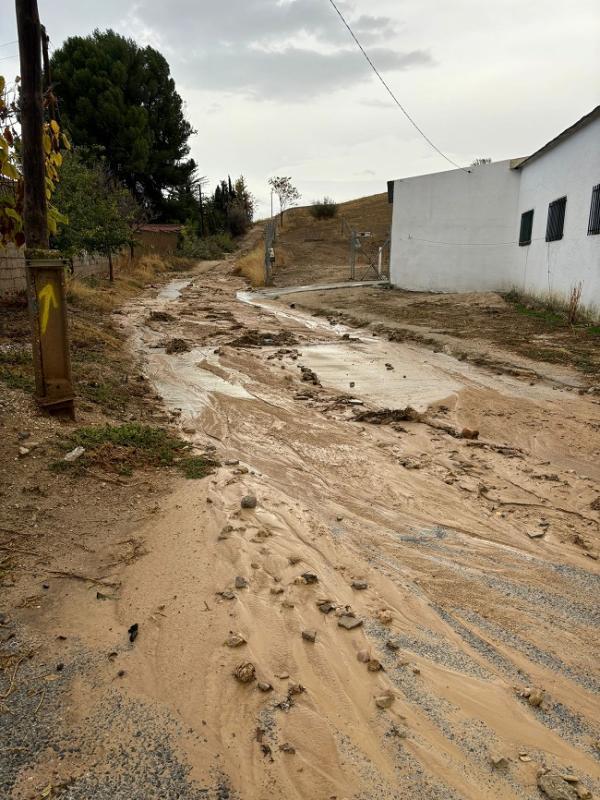 Ríada de barro en Guadahortuna.