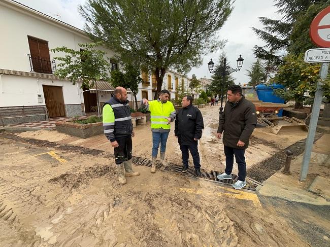 Visita del diputado provincial de Emergencias a Guadahortuna.