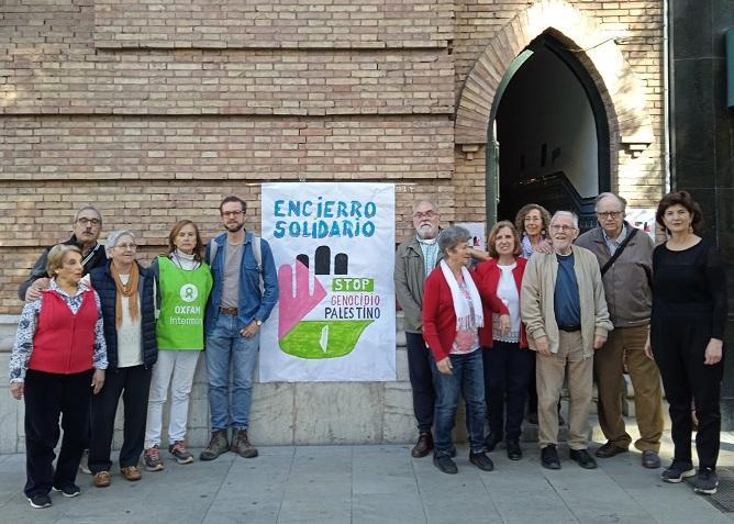 Grupo que participó en el encierro en el Sagrado Corazón.