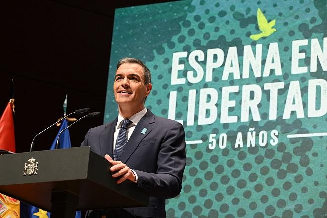 Pedro Sánchez, durante su intervención.