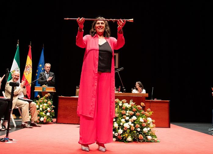 Yolanda Fernández Morales, tras ser investida alcaldesa. 