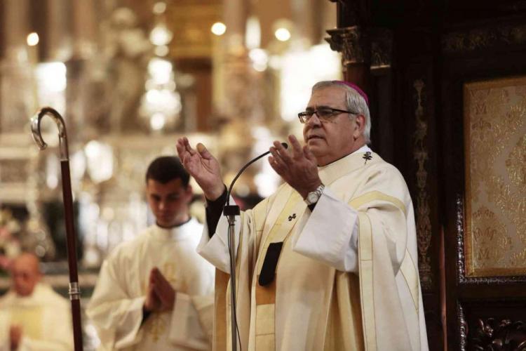 Martínez, en una ceremonia religiosa.