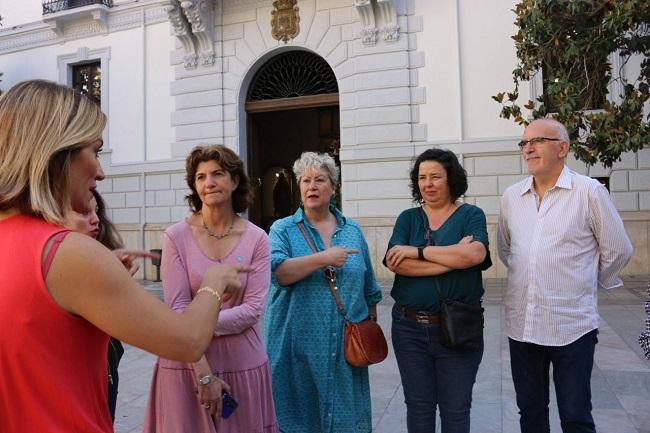 Elisa Cabrerizo junto a Concha Martínez, Silvia González y Miguel Martín.