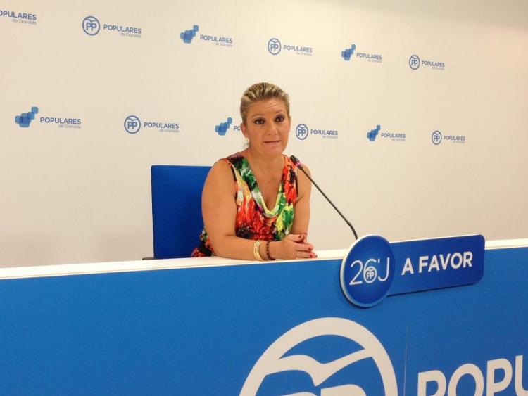 Carmen Lidia Reyes, en una rueda de prensa. 