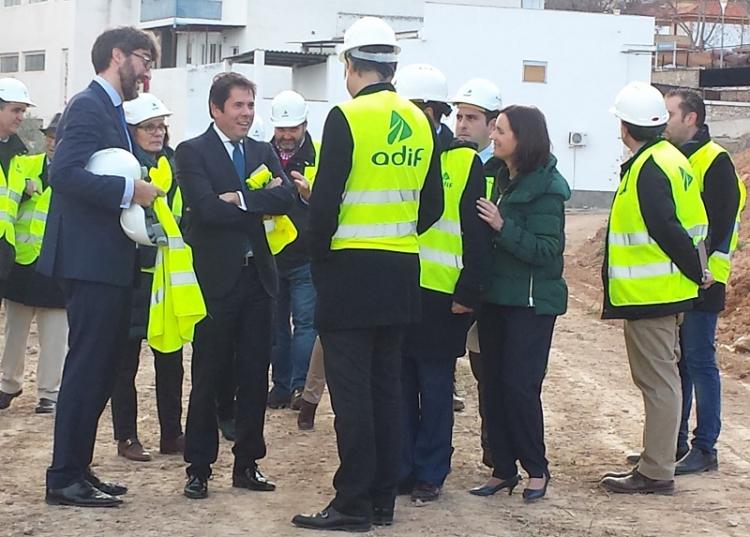 Cuerva y Aribayos en la última visita del ministro de Fomento a las obras del AVE.